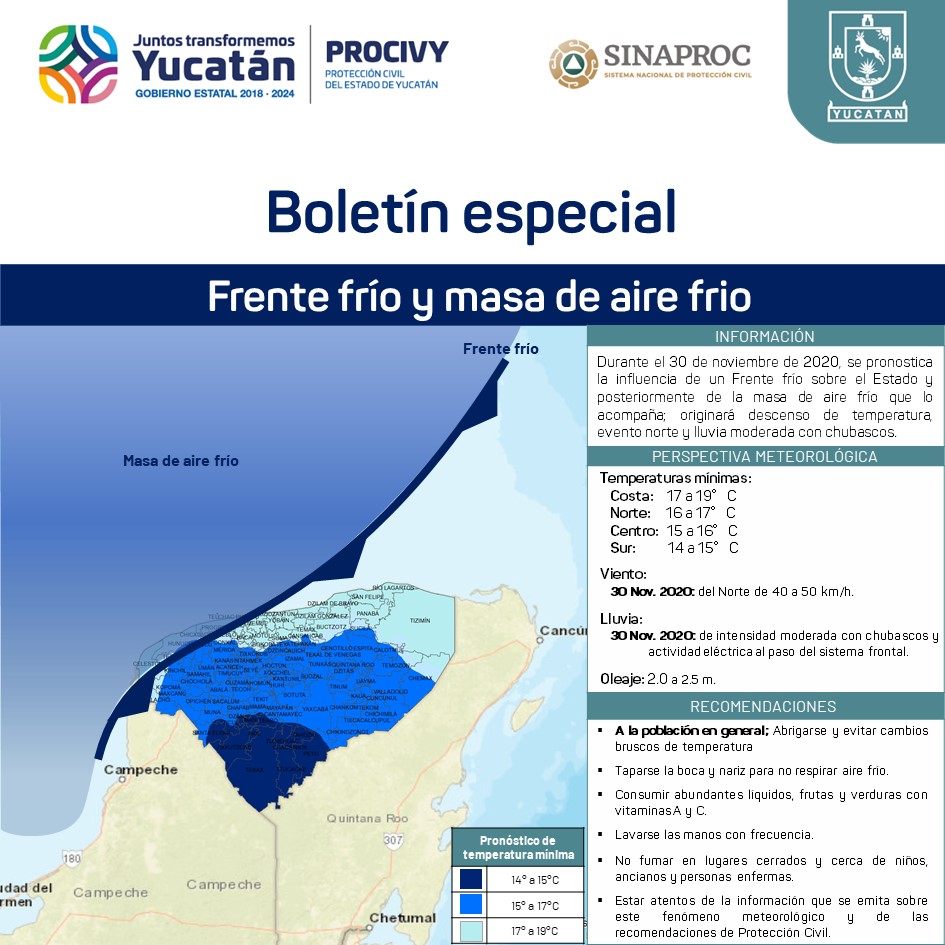 Llega el primer frente frío que traerá verdadera ‘heladez’