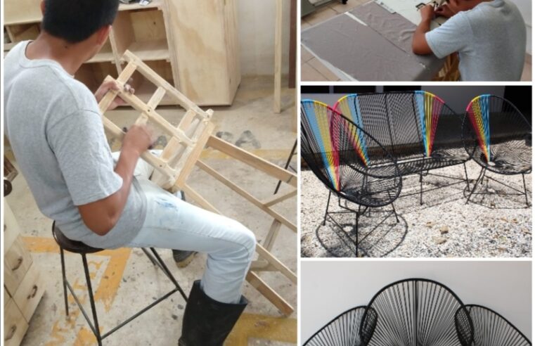 Internos de la Correccional elaboran y comercializan con éxito las sillas Acapulco