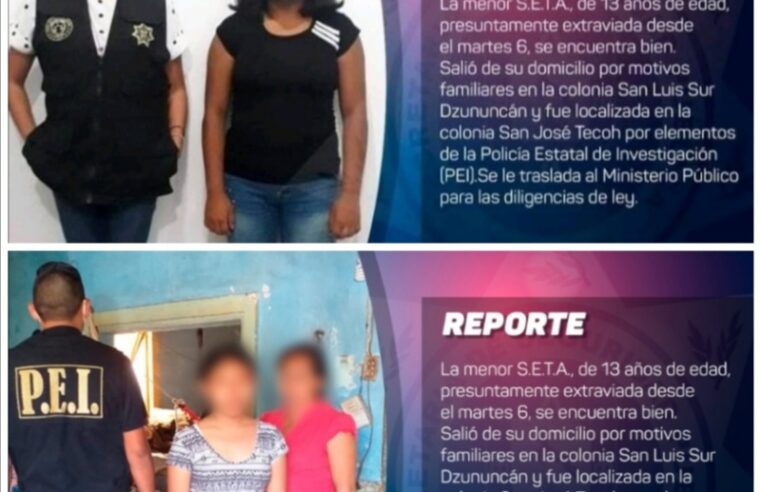 Localizan por segunda ocasión a adolescente  extraviada