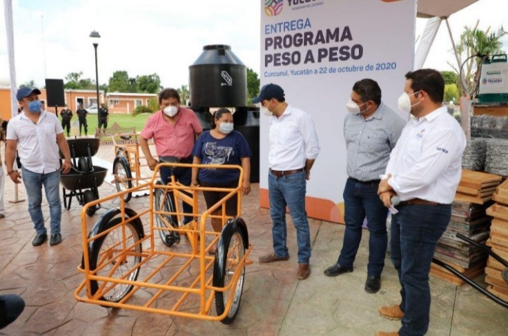 Apoyos del programa «peso a peso” llegan a Cuncunul