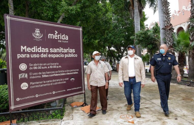 El alcalde supervisa la reapertura de la Plaza Principal