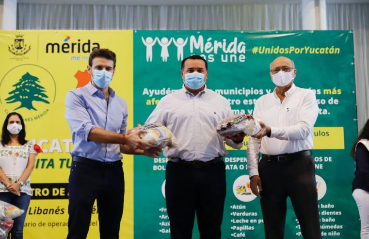 El Ayuntamiento de Mérida recibe donación de paquetes alimentarios