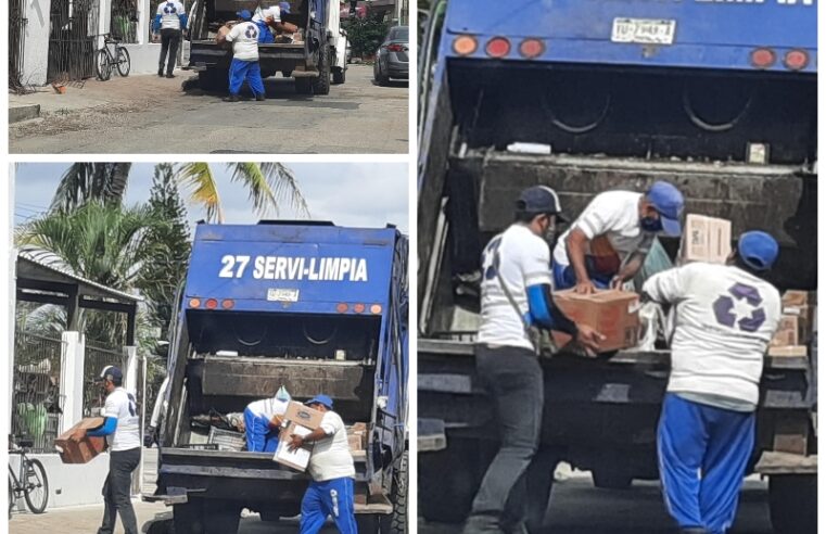 Captan camión de Servilimpia prestando servicio de mensajeria