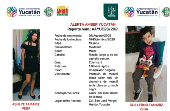Solicitan ayuda para localizar a hermanos desaparecidos en Mérida