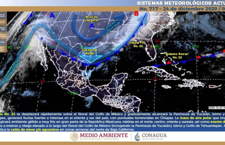 Se mantiene el pronóstico de una Navidad: ya en camino el frente frío 23