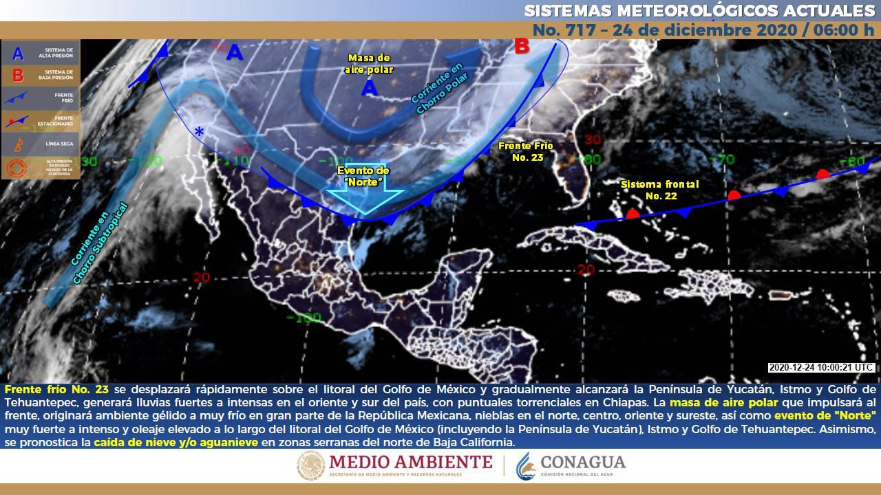 Se mantiene el pronóstico de una Navidad: ya en camino el frente frío 23