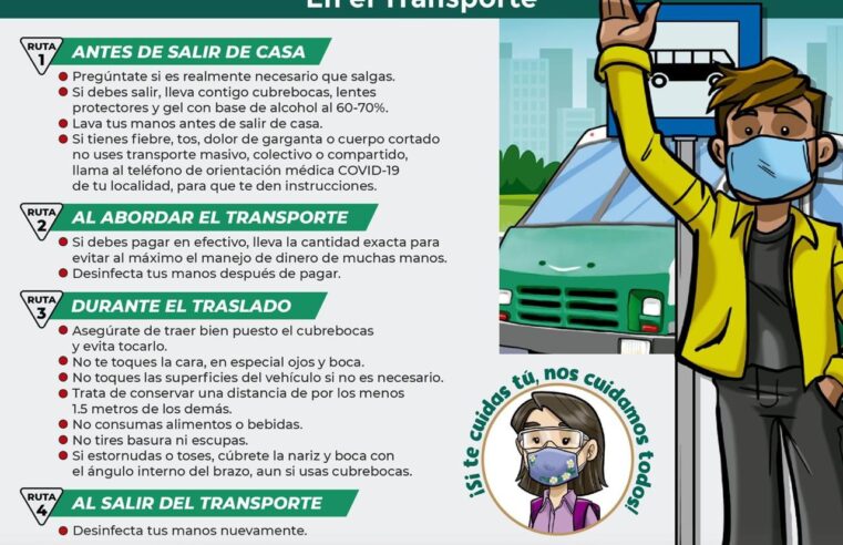 Llama el IMSS a mantener las medidas contra Covid-19 en el transporte público