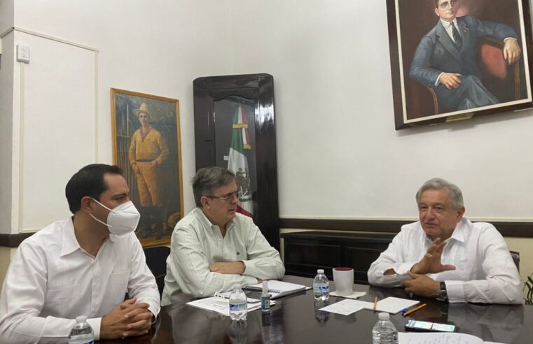 Mauricio Vila atestigua el primer saludo entre López Obrador y Joseph Biden