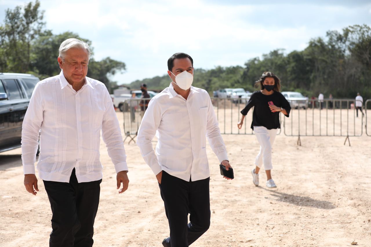 Mauricio Vila y López Obrador refrendan compromiso de seguir trabajando de por el bien de Yucatán