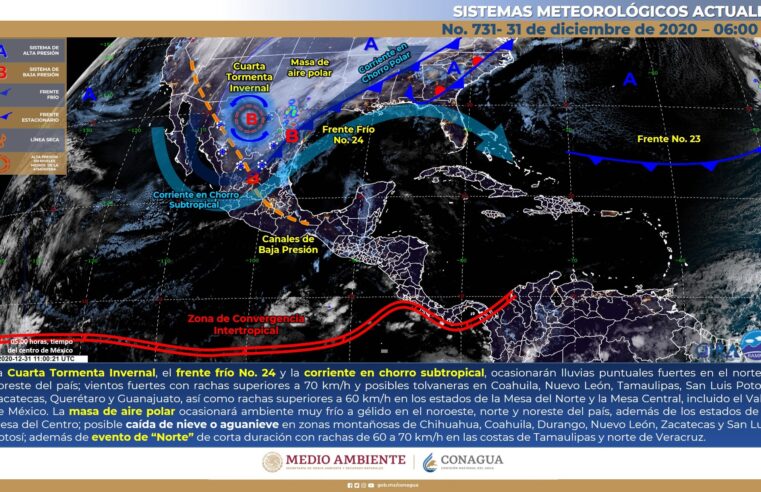 Despedida de 2020 con calor durante el día y fresco por la noche