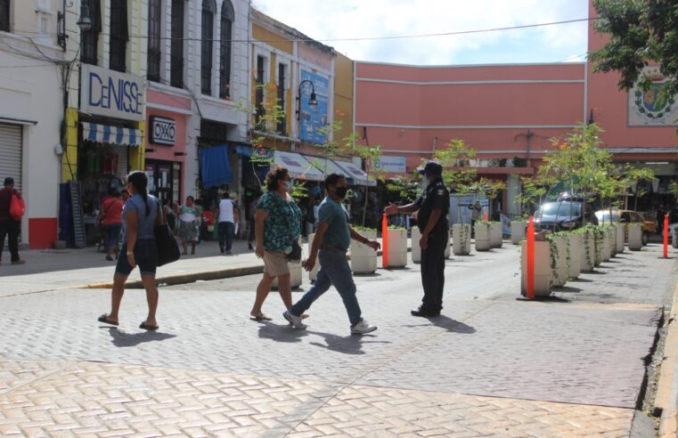 Saldo blanco en el Centro Histórico de Mérida durante el Año Nuevo