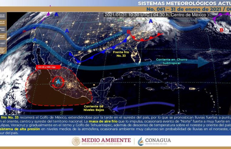 Ya viene el frente frío 33: comenzará este lunes
