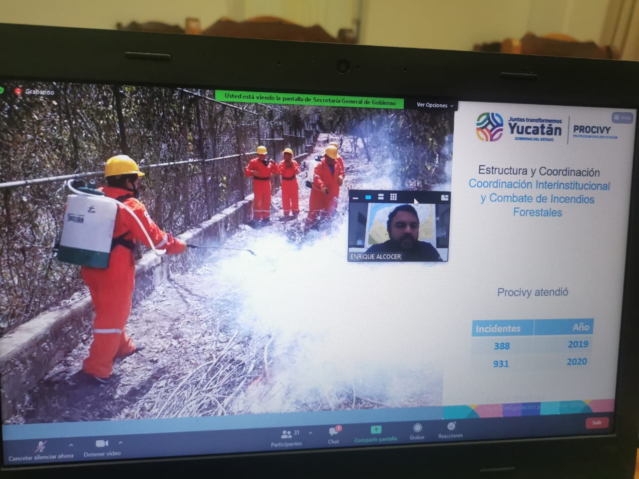 Instalan Comité Estatal del Programa de Prevención y Combate de Incendios 2021