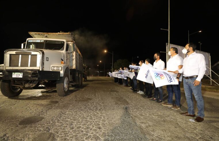 En marcha, repavimentación del Anillo Periférico de Mérida