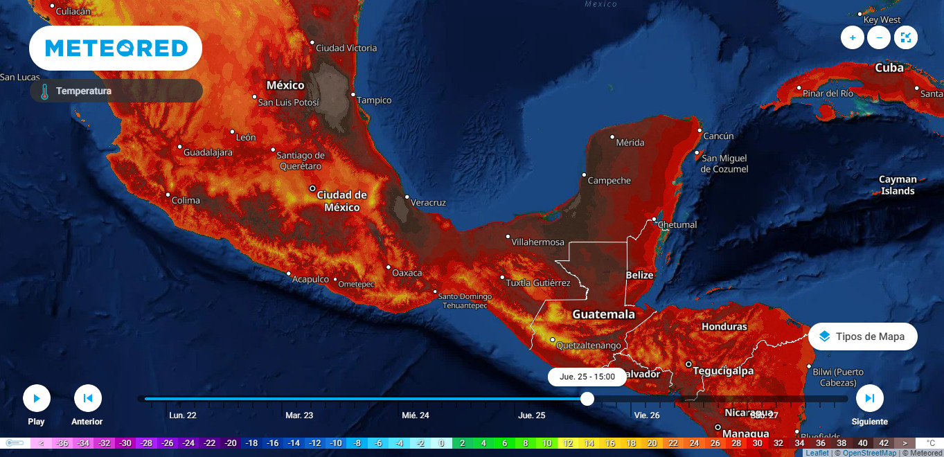 Nueva onda cálida afectará la Península de Yucatán