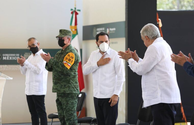 Resalta el presidente López Obrador el trabajo del gobernador Mauricio Vila Dosal