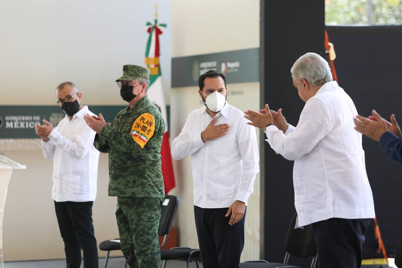 Resalta el presidente López Obrador el trabajo del gobernador Mauricio Vila Dosal