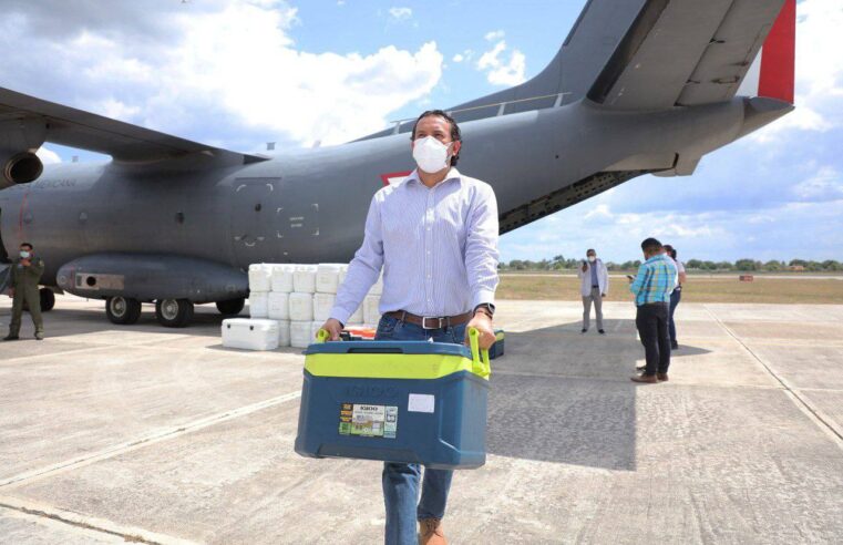 Llega a Yucatán nuevo cargamento con 11,740 vacunas contra Covid-19