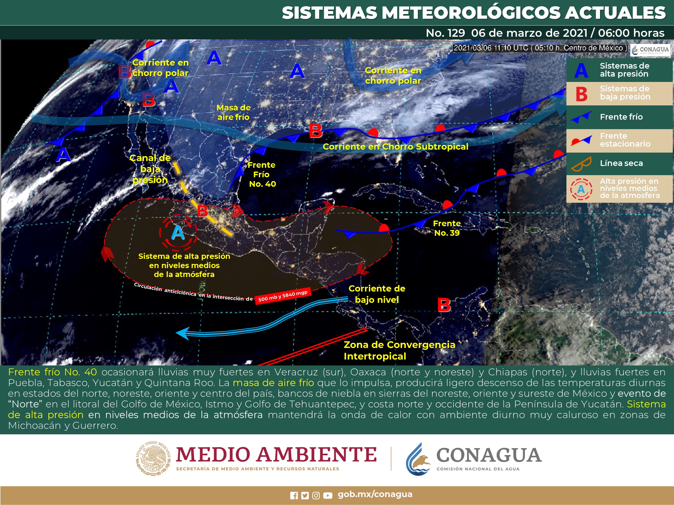 ¡Aguas! No descartan lluvias para la noche de este sábado