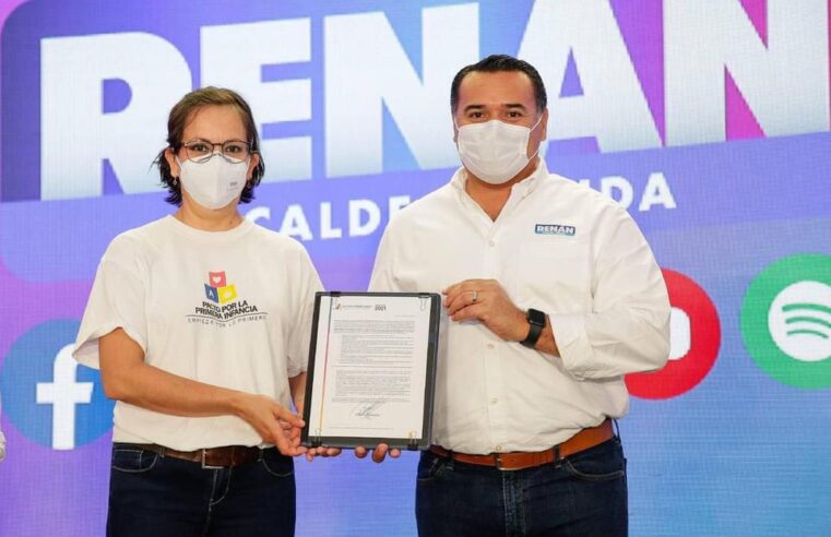 Vamos a seguir mejorando las condiciones de vida de las y los niños de Mérida: Renán Barrera