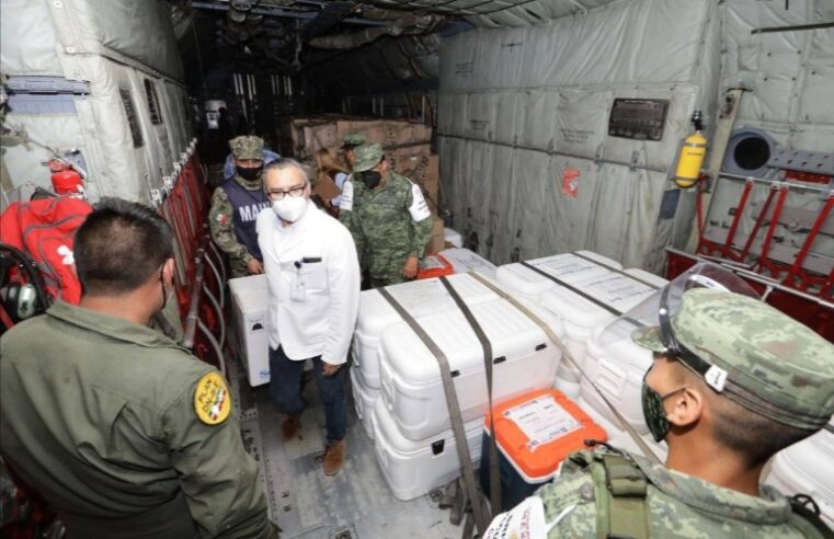 Legan 50,700 vacunas contra el Coronavirus a Yucatán