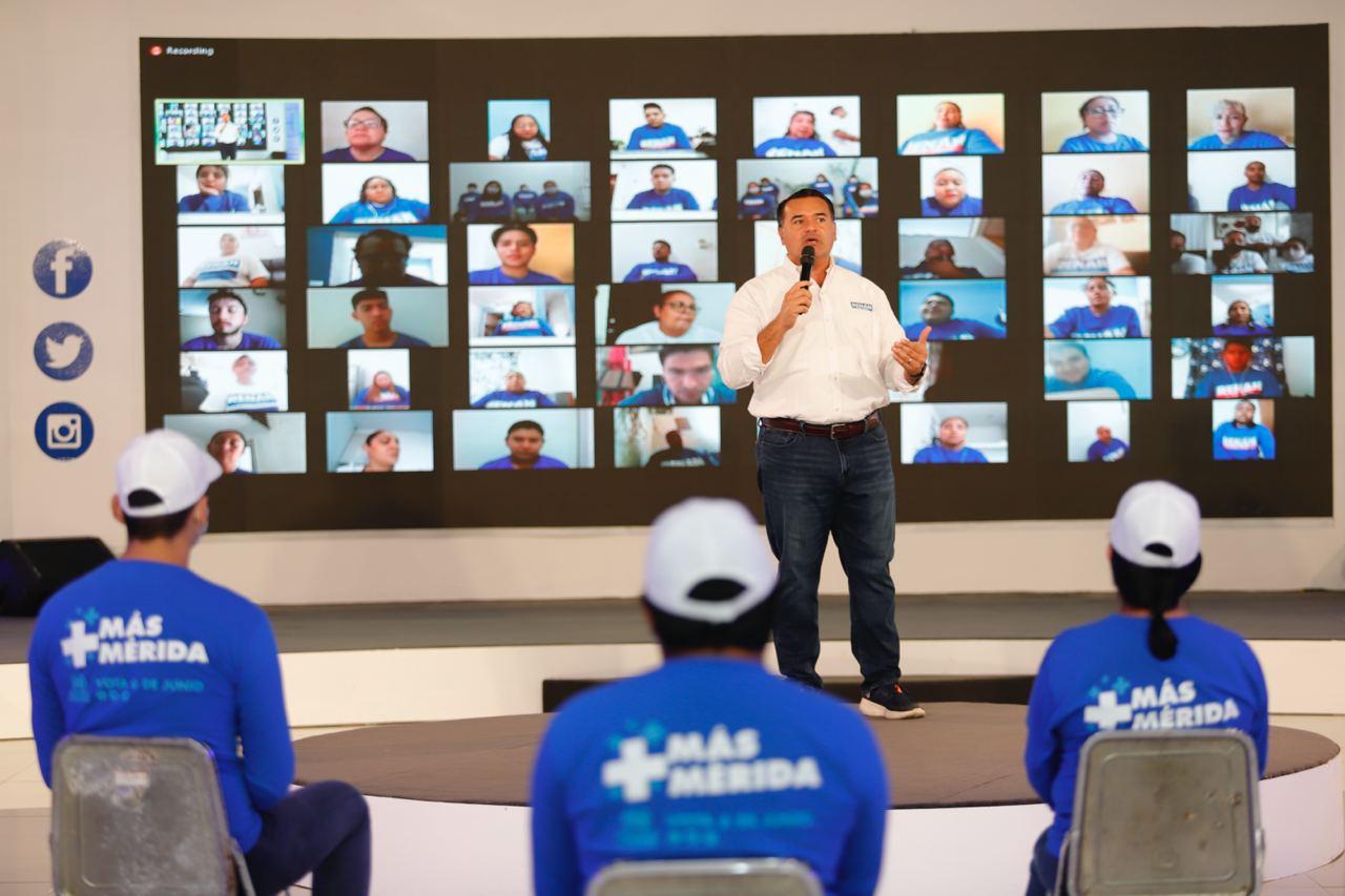 Somos la campaña más segura, porque Más Mérida es más salud: Renán Barrera