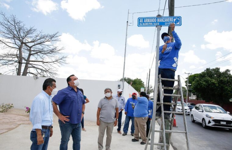 Supervisa Renán Barrera las obras municipales en homenaje al compositor  Armando Manzanero