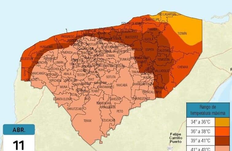 Mérida se ‘cocerá’ a 41 grados este domingo, de acuerdo con pronóstico de Conagua