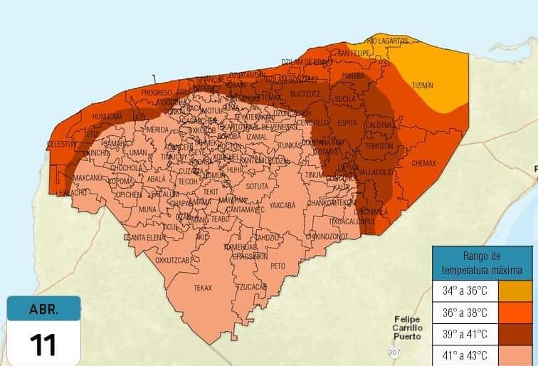 Mérida se ‘cocerá’ a 41 grados este domingo, de acuerdo con pronóstico de Conagua