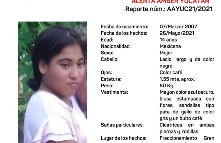 Se busca adolescente de Kanasín reportada como extraviada
