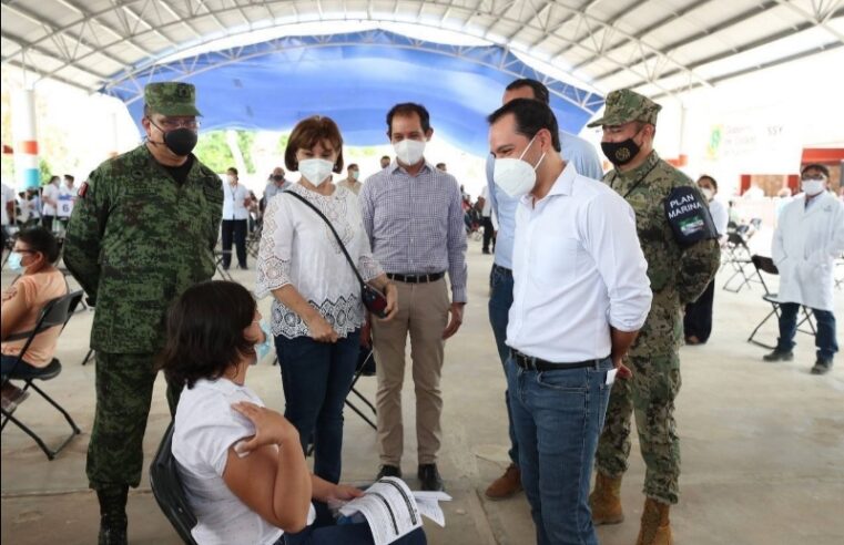 Yucatán rompe récord de aplicación de vacunas contra Coronavirus en un solo día