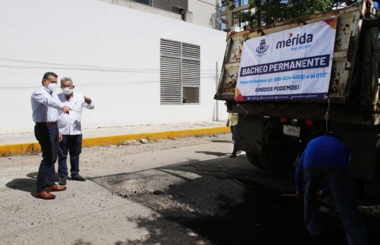 Con intensivo bacheo, el Ayuntamiento mejora seguridad y movilidad en Mérida