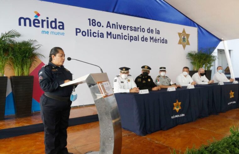 A 18 años de su fundación, la Policía de Mérida es sólido pilar para la seguridad de la ciudadanía