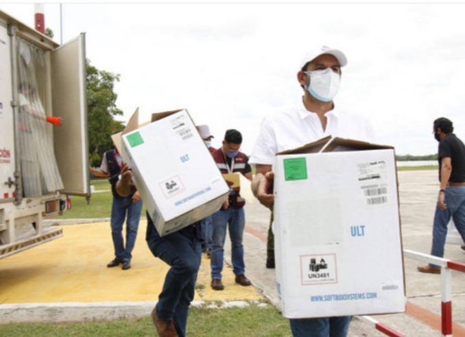 Llegan a Yucatán otras 109,600 vacunas