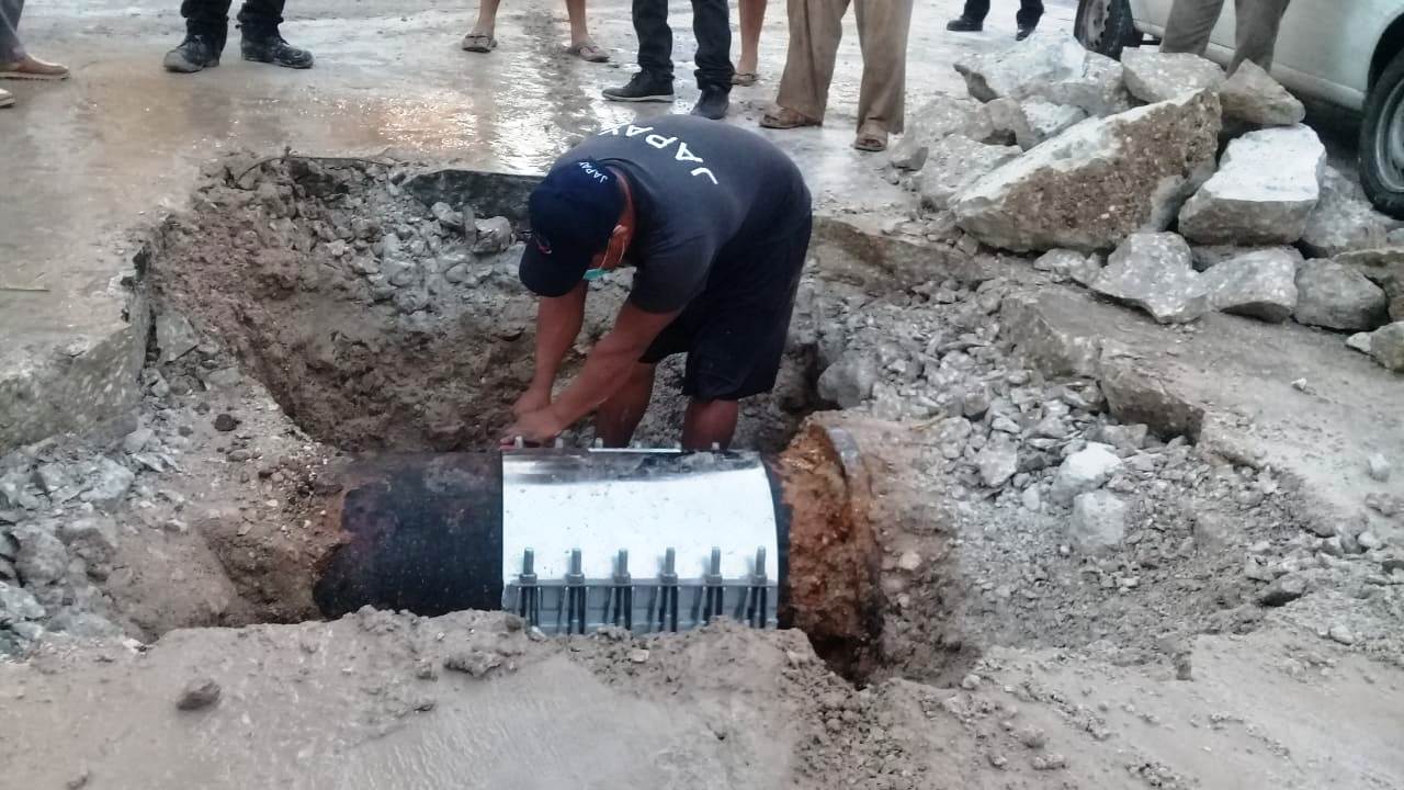 Japay repara de emergencia una fuga de agua en el centro histórico de Mérida