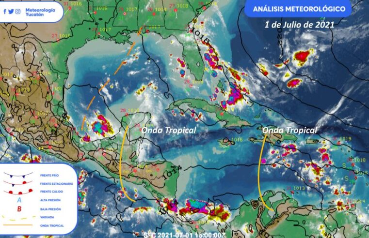 Inicia julio con tormentas dispersas en la Península de Yucatán