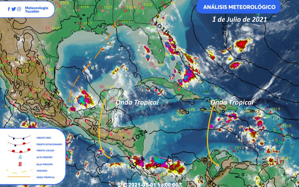 Inicia julio con tormentas dispersas en la Península de Yucatán