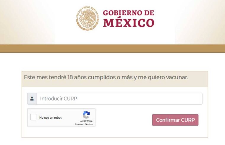 Activan preregistro para vacunar a jóvenes de 18 a 29 años de edad