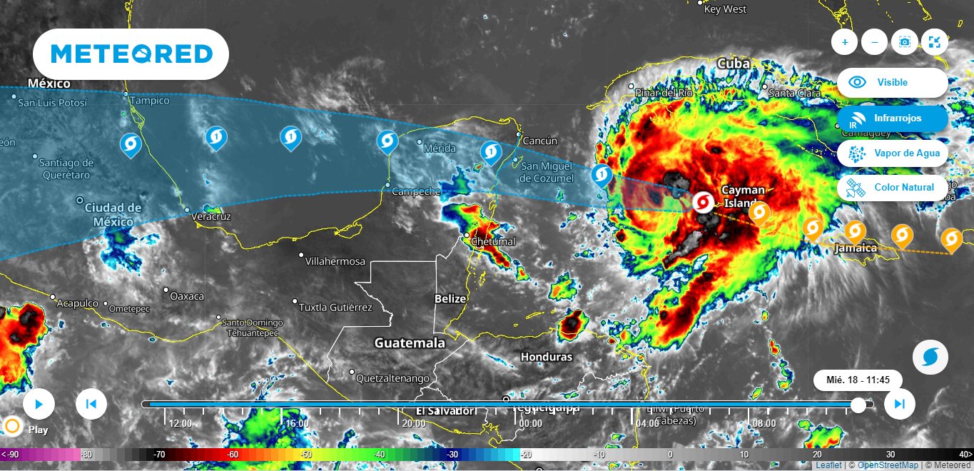 Grace se convierte en huracán y enfila hacia la Península de Yucatán