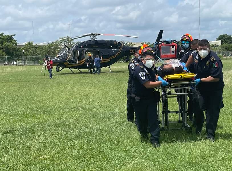 Helicóptero de SSP traslada a joven de 19 años con eclampsia