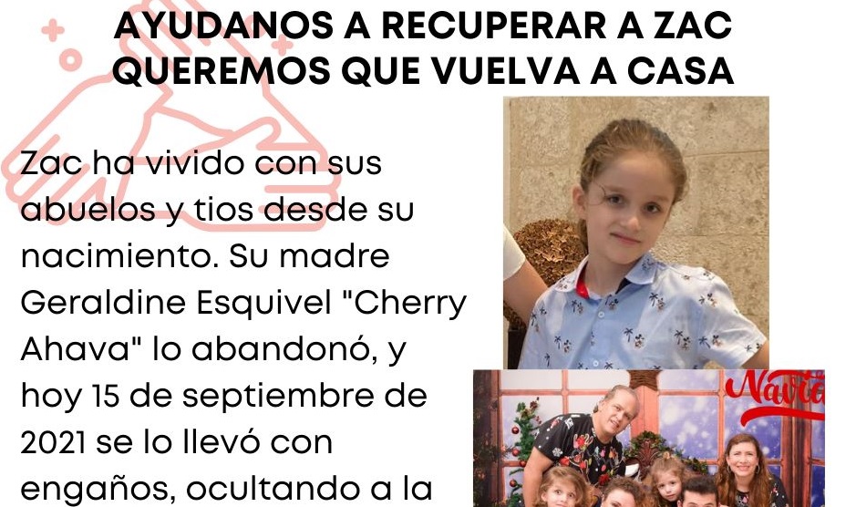 El pequeño Zac no fue sustraído, se lo llevó su madre