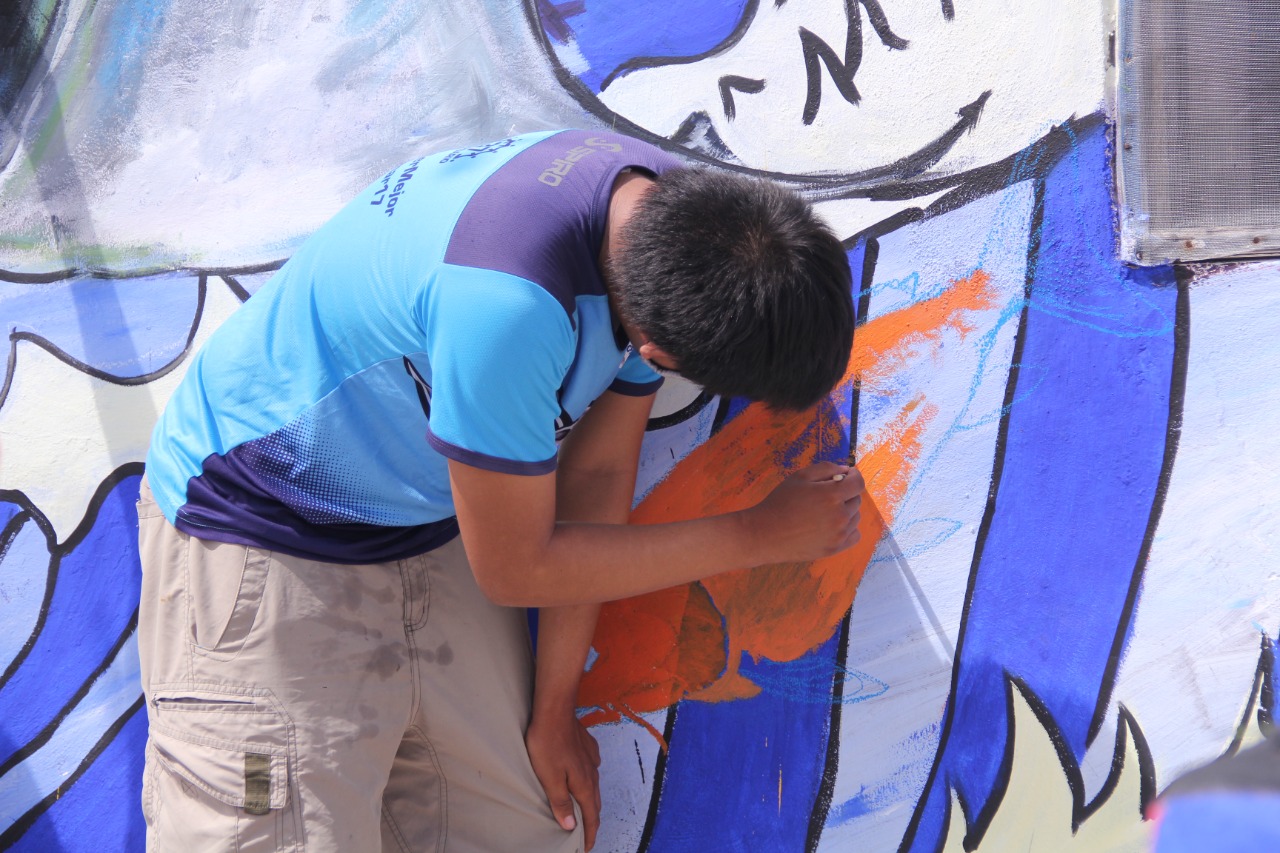 La costa yucateca se llena de murales realizados por niñas, niños y jóvenes