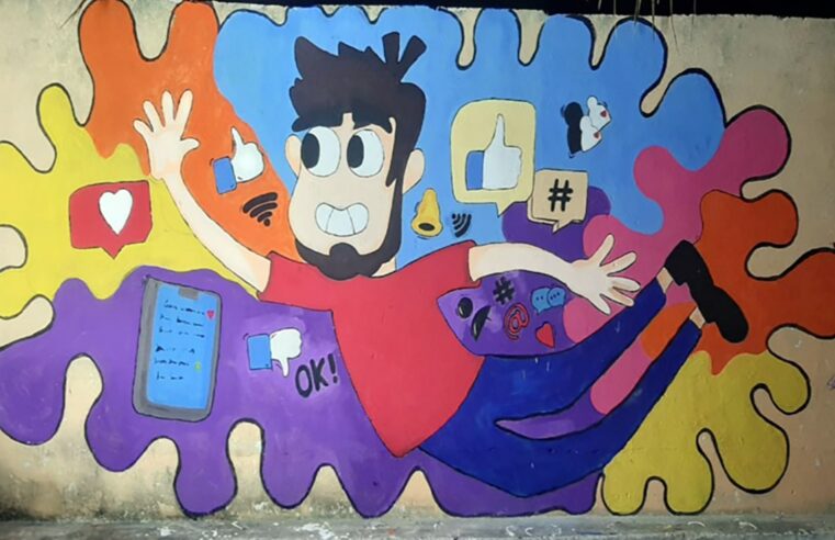 Con murales, jóvenes yucatecos expresan lo que piensan de las redes sociales