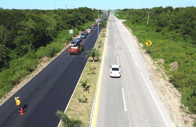 Rehabilitan 34.5 kilómetros de la carretera Río Lagartos-Valladolid