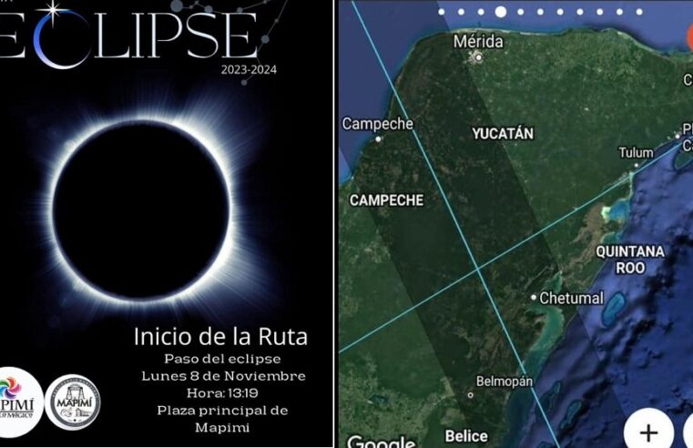 Eclipse de sol en la Península de Yucatán en 2023