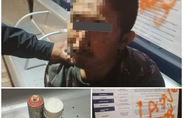 Detenido por dañar un paradero de autobuses