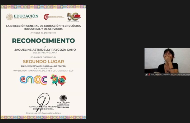 Monólogo sobre salud emocional le da segundo lugar teatral a alumna del Cbtis 120