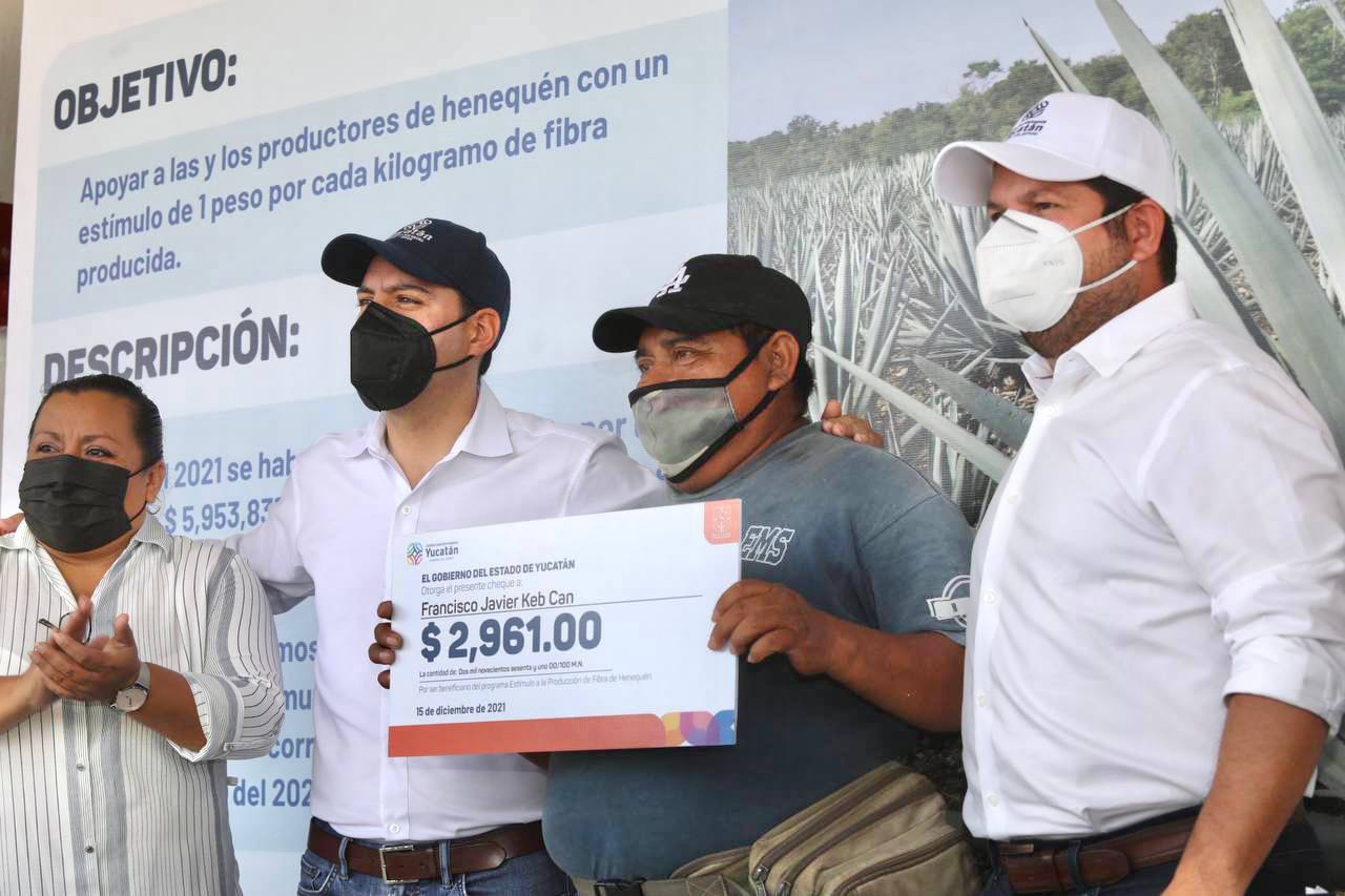 Fuerte apoyo de Mauricio Vila a los productores henequeneros de Yucatán