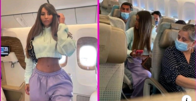 Influencer presume foto en primera clase, pero la evidencian viajando con la «raza»