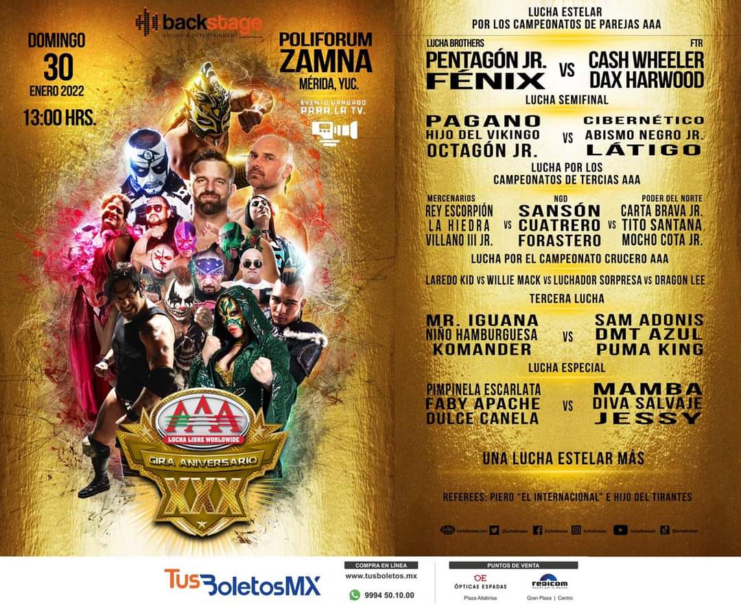 Aplazan fecha para la función del 30 Aniversario de la Triple AAA Worldwide en Mérida